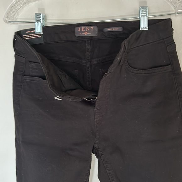 NWT JEN7 by 7FAM Black Ankle Skinny Jeans - Picture 8 of 11